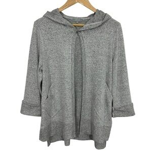Habitat Super Soft Open Front Cardigan Sz S Light Grey Comfy Cozy Athletic EUC